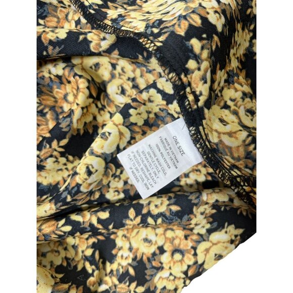 Treasure & Bond Womens Kimono Yellow Black Bold Floral One Size - Picture 7 of 7